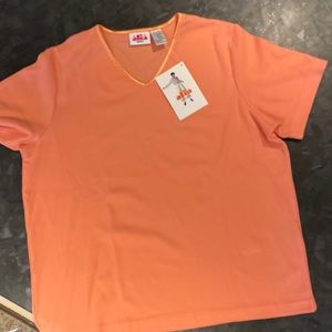 Alia sport - coral short sleeve top